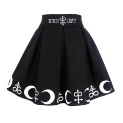 Witch Moon Printed Harajuku Punk Rock Gothic Summer Women Skirts Hight Waist Mini Skirt Pleated Mini Skirt for Gothic Girls