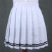 Women Cosplay Pleated Skirt Girl School Uniform Skirt Solid High Waist Skirt Mini Skirts