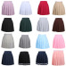 Women Cosplay Pleated Skirt Girl School Uniform Skirt Solid High Waist Skirt Mini Skirts