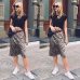 Women Leopard Print Long Skirt Sexy Asymmetrical High Waist Chiffon Skirts Party Club Dailywear Skirts Plus Size