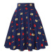 Women Midi Skirt Runway Vintage Rockabilly Womens Pinup 50s 60s Cotton Pleated Skirts High Waist Pinup Mini Black Daily Skirts