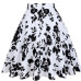 Women Midi Skirt Runway Vintage Rockabilly Womens Pinup 50s 60s Cotton Pleated Skirts High Waist Pinup Mini Black Daily Skirts