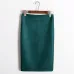 Women Midi Skirts Suede Solid 7 Colors Pencil Skirt Female Autumn Winter High Waist Bodycon Vintage Suede Split Stretchy SP012