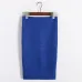 Women Midi Skirts Suede Solid 7 Colors Pencil Skirt Female Autumn Winter High Waist Bodycon Vintage Suede Split Stretchy SP012