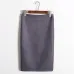 Women Midi Skirts Suede Solid 7 Colors Pencil Skirt Female Autumn Winter High Waist Bodycon Vintage Suede Split Stretchy SP012