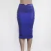 Women PU Leather Long Skirt Solid Color High Waist Slim Hip Pencil Skirts Vintage Bodycon Skirt Sexy Clubwear IU861775
