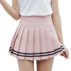 Women Plaid Skirt Lolita Style Harajuku Kawaii Sweet Striped Skirts Mini Cute School Uniforms Saia Faldas Ladies Jupe SK6655