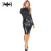 Women Pu Leather Skirt Autumn Streetwear Casual Office Work Wear Bodycon Pencil Skirt High Waist Long Velvet Skirts Women Jupe