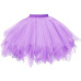 Women Skirts Ball Gown Solid Skirt Dancing Mini Tulle Skirt Girls Tutu Ballet Clothes Black Pink 18Mar23