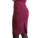 Women Skirts Suede Split Thick Stretchy Skirt Female Pencil Skirts Plus Size Faldas Mujer