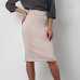 Women Skirts Summer Plus Size Knee-Length Pencil Skirt Female Vintage Suede Split Skirts Jupe Femme Faldas Mujer