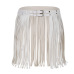 Womens Adult Adjustable Faux Leather Waistband Fringe Tassel Skirt Belt Nightclub Costume Cosplay Parties Skirts for Halloween