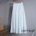 Women's Elegant High Waist Chiffon Skirt Elastic Waist Casual Long Maxi Skirts Saias 80/90/100cm 22 Color 2018 Summer Autumn New