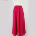 Women's Elegant High Waist Chiffon Skirt Elastic Waist Casual Long Maxi Skirts Saias 80/90/100cm 22 Color 2018 Summer Autumn New