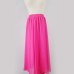 Women's Elegant High Waist Chiffon Skirt Elastic Waist Casual Long Maxi Skirts Saias 80/90/100cm 22 Color 2018 Summer Autumn New