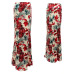 Women's Fashion Plus Size Floor-length Maxi Skirt with Stretch Floral Bodycon Beach Skirt Striped Casual Long Skirt Jupe Falda