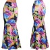 Women's Fashion Plus Size Floor-length Maxi Skirt with Stretch Floral Bodycon Beach Skirt Striped Casual Long Skirt Jupe Falda