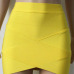 Women's Skirt Girls Mini Skirts Cross Irregular Hem Solid Color Skirt Fitted Women Clothes