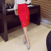 Women's Skirt High Waist Pencil Skirt Summer 2018 Fashion Women Knee Length Lace Patchwork Lady Formal Work Skirts Plus Size