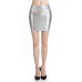 YRRETY New Short Faux Leather Skirts Women 2019 Sexy Slim Thin Package Hip High Waist Pencil Skirt Silver Gray Black Plus Size