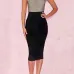 ih Women High Waist Suede Bodycon Midi Skirts Faux Leather Zipper Pencil Skirt Office Lady Elegant Wear 2019 Spring New Fashion