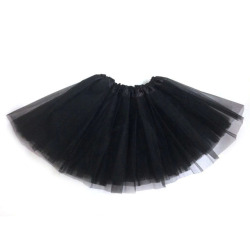 snowshine4 # 5003 2018 Fashion Cotton Black Green Purple Pink White Pretty Girl Elastic Stretchy Tulle  Adult Tutu 3 Layer Skirt