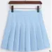 summer new A-line high waist pleated skirt college wind skirt
