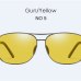 Men Sunglasses Polarized Uv400 Eyewear Vintage Women Glasses Pilot High Quality Male Fashion Shades Retro Driving Mirror Yellow