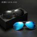 Men's new polarized sunglasses Color changing sunglasses 8013 day and night vision dual-use polarizer