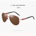 Pilot Sunglasses Men Uv400 Eyewear Polarized Glasses For Driving Vintage Shades Retro Red Black Shades Male Brand Designer Polar