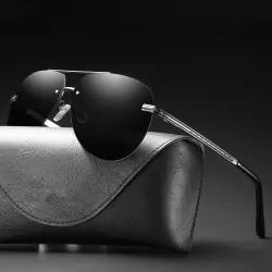 Polarized Sunglasses Men Eyewear Uv400 High Quality Fashion Pilot Vintage Driving Shades Mirror Metal Glasses For Women Brand