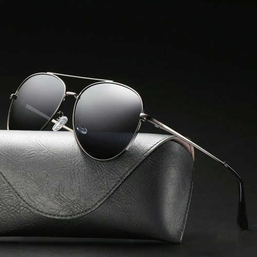 Sunglasses Men Pilot Eyewear Vintage Glasses For Driving Polarized Shades Retro Polar Male High Quality Woman Fashion 2019 Black