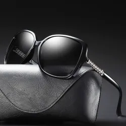 Ladies Sunglasses Uv400 Eyewear Polarized Luxury Brand Women Shades Vintage Glasses Driving Retro Oversized Fashion Female Black