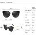 Sunglasses Cat Eye Uv400 Eyewear Polarized Glasses Women Vintage Retro Shades Driving Brand Designer Red Lens Lady High Quality