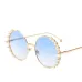 COOLSIR Brand Sunglasses Women Luxury Pearl Sunglasses Vintage Round Sun Glasses Shades for Women Gold Metal Oculos UV400