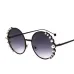 COOLSIR Brand Sunglasses Women Luxury Pearl Sunglasses Vintage Round Sun Glasses Shades for Women Gold Metal Oculos UV400