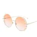 COOLSIR Brand Sunglasses Women Luxury Pearl Sunglasses Vintage Round Sun Glasses Shades for Women Gold Metal Oculos UV400