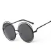Luxury Vintage Round Big Oversized Lens Mirror Brand Designer Pink Sunglasses Lady Cool Retro UV400 Women Sun Glasses Unisex