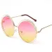 Luxury Vintage Round Big Oversized Lens Mirror Brand Designer Pink Sunglasses Lady Cool Retro UV400 Women Sun Glasses Unisex