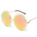 Luxury Vintage Round Big Oversized Lens Mirror Brand Designer Pink Sunglasses Lady Cool Retro UV400 Women Sun Glasses Unisex