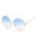 Luxury Vintage Round Big Oversized Lens Mirror Brand Designer Pink Sunglasses Lady Cool Retro UV400 Women Sun Glasses Unisex