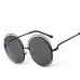 Luxury Vintage Round Big Oversized Lens Mirror Brand Designer Pink Sunglasses Lady Cool Retro UV400 Women Sun Glasses Unisex