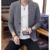 2018 Autumn New Men's Slim Fit Cardigan Sweaters Male Black Gray Sweater Cardigans Sweatercoat Casual V-Neck Outerwear M-3XL