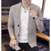 2018 Autumn New Men's Slim Fit Cardigan Sweaters Male Black Gray Sweater Cardigans Sweatercoat Casual V-Neck Outerwear M-3XL