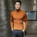 2018 Autumn New Men's Turtleneck Sweaters Male Black Gray Sexy Slim Fit Knitted Pullovers Solid Color Casual Sweaters Knitwear