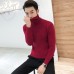 2018 Autumn New Men's Turtleneck Sweaters Male Black Gray Sexy Slim Fit Knitted Pullovers Solid Color Casual Sweaters Knitwear