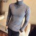 2018 Autumn New Men's Turtleneck Sweaters Male Black Gray Sexy Slim Fit Knitted Pullovers Solid Color Casual Sweaters Knitwear