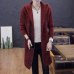 2018 Autumn Winter New Men's Long Sweatercoat Solid Color Long Sleeve Hooded Sweater Coat Outerwear Men Casual Sweater Cardigan