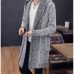 2018 Autumn Winter New Men's Long Sweatercoat Solid Color Long Sleeve Hooded Sweater Coat Outerwear Men Casual Sweater Cardigan