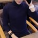 2018 Autumn Winter New Men's Turtleneck Sweater Solid Color Knitted Pullover Sweaters Male Casual High Neck knitwear M-3XL